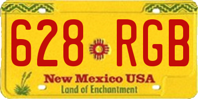 NM license plate 628RGB