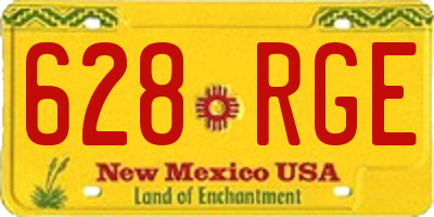 NM license plate 628RGE