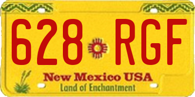 NM license plate 628RGF