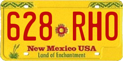 NM license plate 628RHO