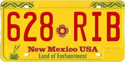 NM license plate 628RIB