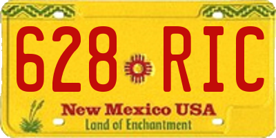 NM license plate 628RIC