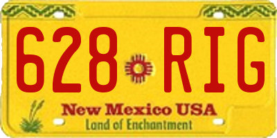 NM license plate 628RIG