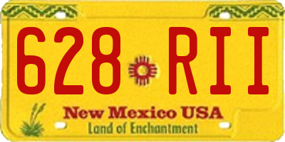 NM license plate 628RII