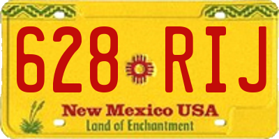 NM license plate 628RIJ