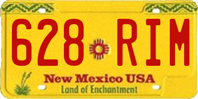NM license plate 628RIM