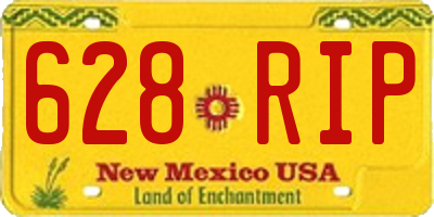 NM license plate 628RIP