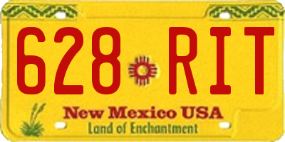 NM license plate 628RIT
