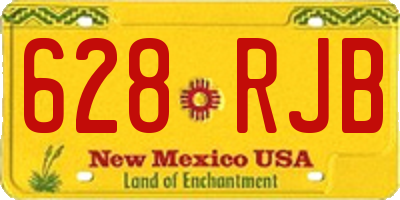 NM license plate 628RJB