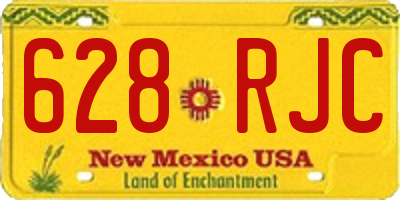 NM license plate 628RJC