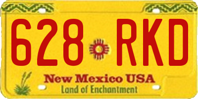 NM license plate 628RKD