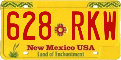 NM license plate 628RKW