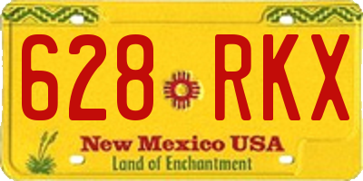NM license plate 628RKX