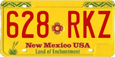 NM license plate 628RKZ