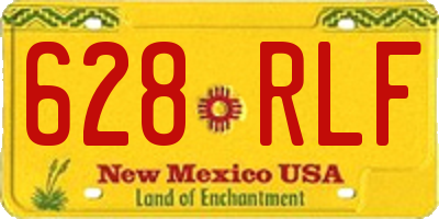 NM license plate 628RLF