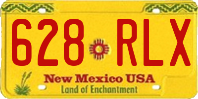 NM license plate 628RLX