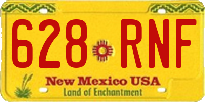 NM license plate 628RNF