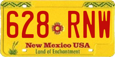 NM license plate 628RNW