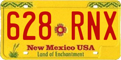 NM license plate 628RNX