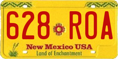 NM license plate 628ROA