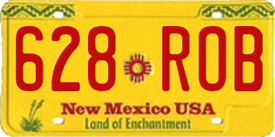 NM license plate 628ROB