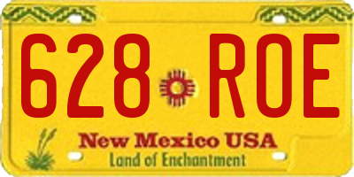 NM license plate 628ROE