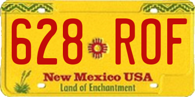 NM license plate 628ROF