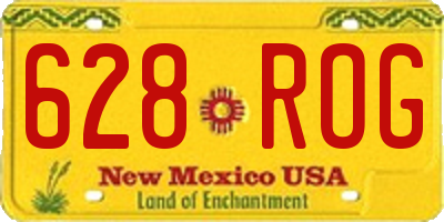 NM license plate 628ROG