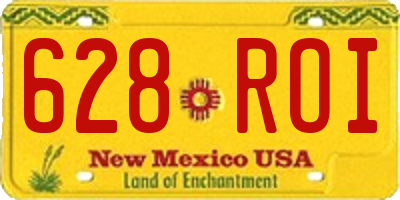 NM license plate 628ROI