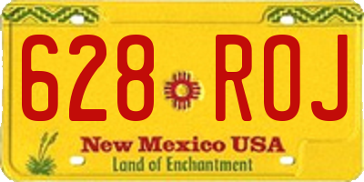NM license plate 628ROJ