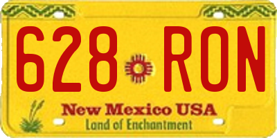 NM license plate 628RON