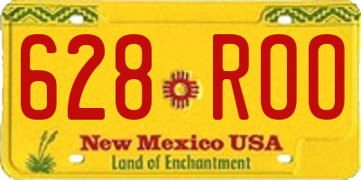 NM license plate 628ROO