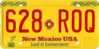 NM license plate 628ROQ
