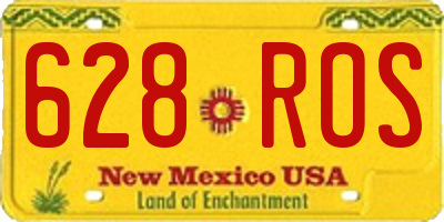 NM license plate 628ROS
