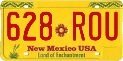 NM license plate 628ROU