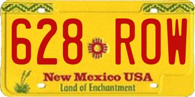 NM license plate 628ROW