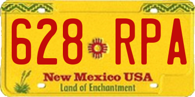 NM license plate 628RPA