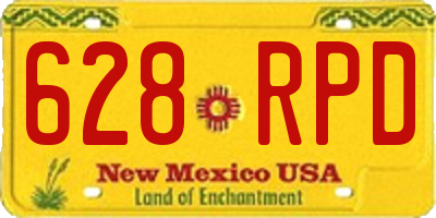 NM license plate 628RPD