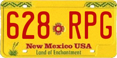 NM license plate 628RPG