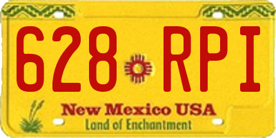 NM license plate 628RPI