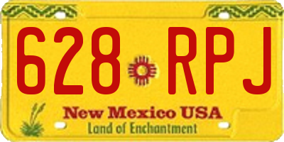 NM license plate 628RPJ