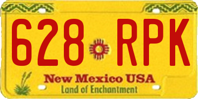 NM license plate 628RPK