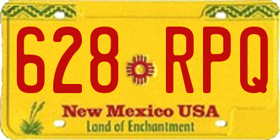 NM license plate 628RPQ