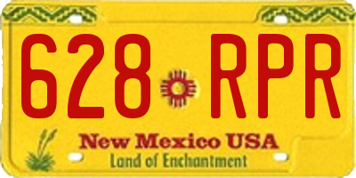 NM license plate 628RPR