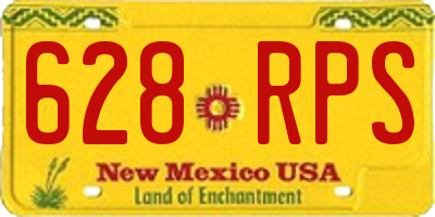 NM license plate 628RPS