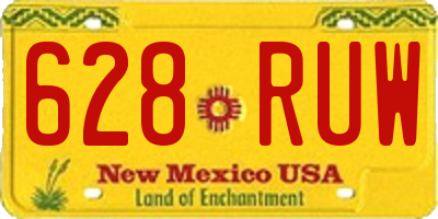 NM license plate 628RUW