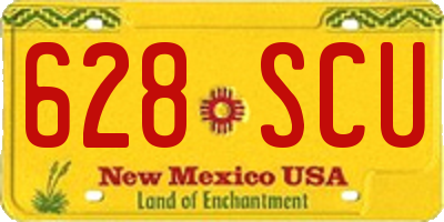 NM license plate 628SCU