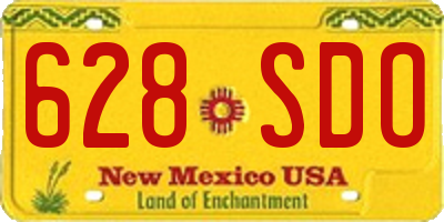 NM license plate 628SDO