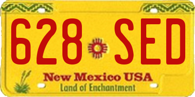 NM license plate 628SED