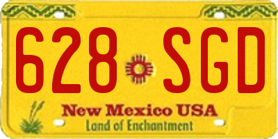 NM license plate 628SGD